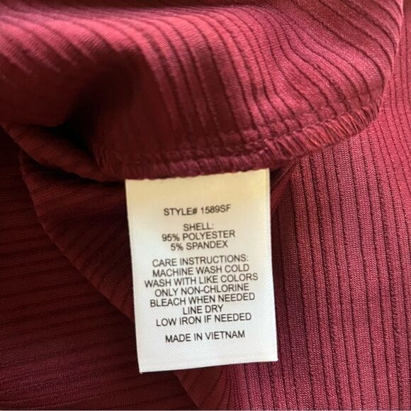 NWOT Hutch Maroon and Black Striped Dress - Picture 5 of 7